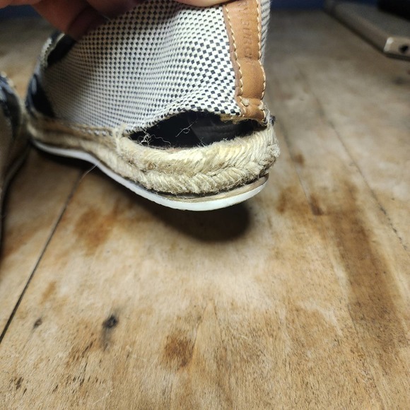 TORY BURCH sz 8.5 Lonnie Espadrille Navy Blue fixable damage - Picture 7 of 9